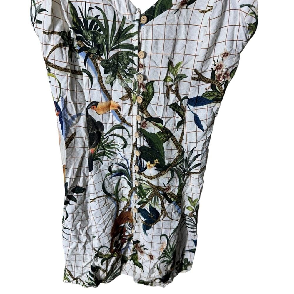 Farm Rio Button Front Wildlife Camisole Dress Size Small - Picture 2 of 9